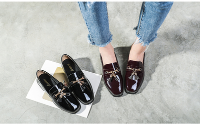 岸森新款復(fù)古小皮鞋 學(xué)院風樂福鞋引領(lǐng)時尚百搭潮流